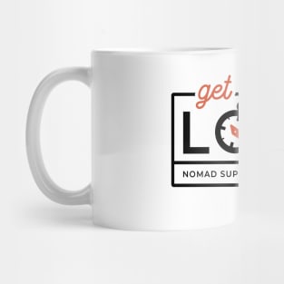 Get Lost Adventure Compass Badge Mug